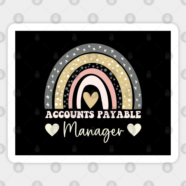 Accounts Payable Vintage Retro Accounts Payable Manager Magnet by Printopedy